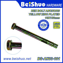 China Supplier Carbon Steel Hex Bolt Sleeve Anchor with Yellow Zinc Plated